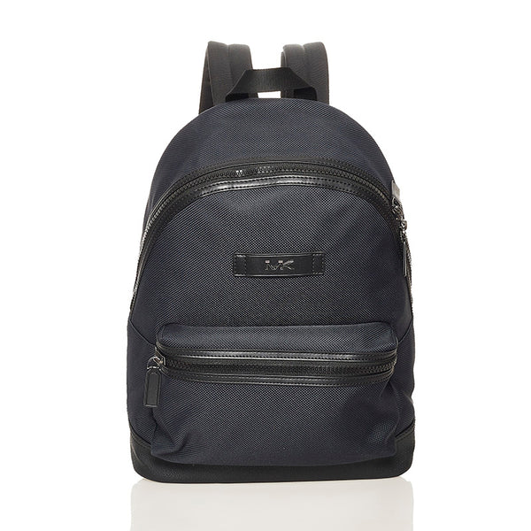 マイケルコース ネイビー キャンバス レザー リュック バックパック メンズ Michael Kors 【中古】