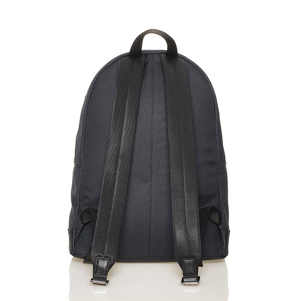 マイケルコース ネイビー キャンバス レザー リュック バックパック メンズ Michael Kors 【中古】