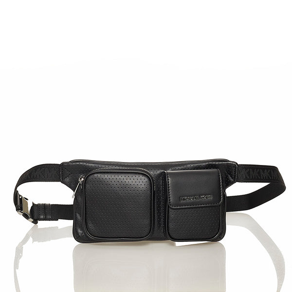 マイケルコース ブラック レザー ボディバッグ メンズ Michael Kors 【中古】