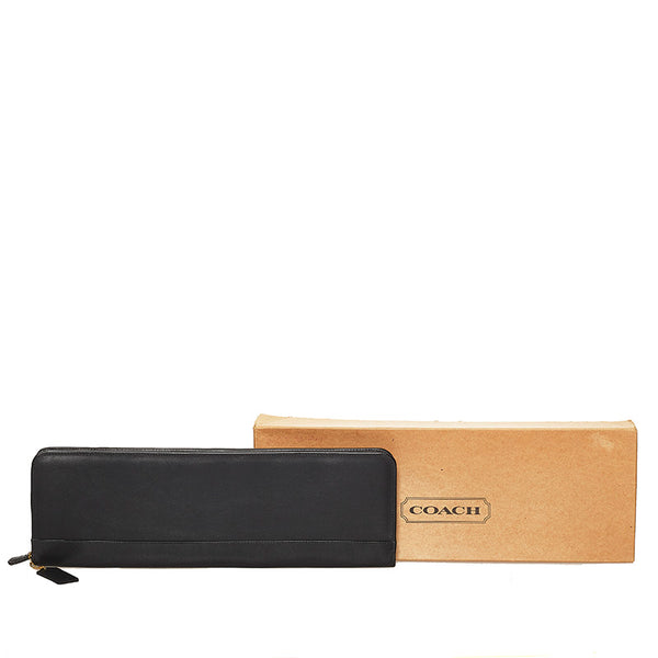 コーチ ブラック レザー ネクタイケース メンズ COACH 【中古】