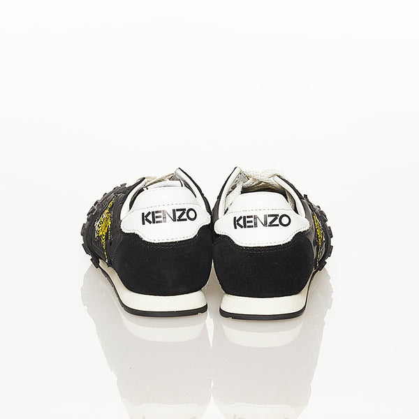 ケンゾー ブラック ナイロン スウェード スニーカー レディース KENZO 【中古】