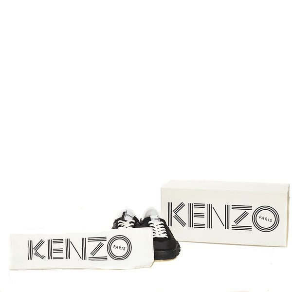 ケンゾー ブラック ナイロン スウェード スニーカー レディース KENZO 【中古】