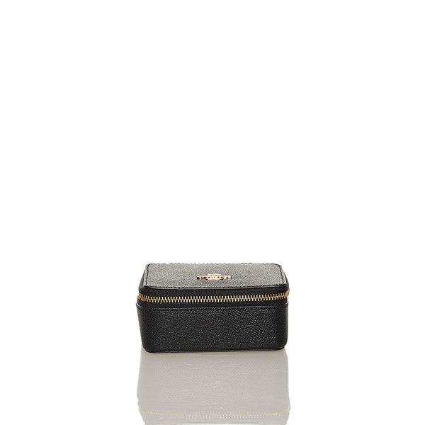 コーチ アクセサリーポーチ ブラック レザー レディース COACH 【中古】