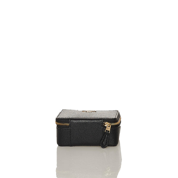 コーチ アクセサリーポーチ ブラック レザー レディース COACH 【中古】