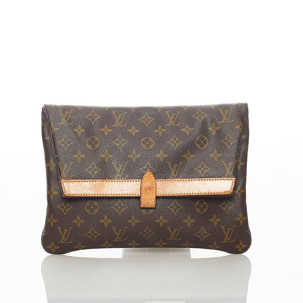 ルイ ヴィトン モノグラム ポシェットプリアント M51805 ブラウン PVC レザー クラッチバッグ ユニセックス LOUIS VUITTON 【中古】