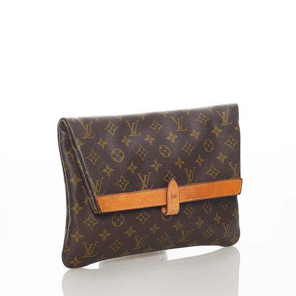ルイ ヴィトン モノグラム ポシェットプリアント M51805 ブラウン PVC レザー クラッチバッグ ユニセックス LOUIS VUITTON 【中古】