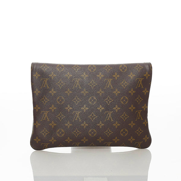 ルイ ヴィトン モノグラム ポシェットプリアント M51805 ブラウン PVC レザー クラッチバッグ ユニセックス LOUIS VUITTON 【中古】
