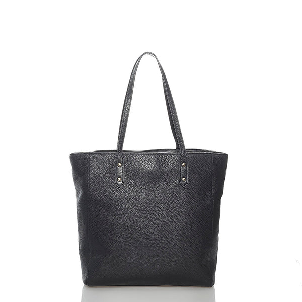 コーチ トートバッグ ブラック レザー レディース COACH 【中古】