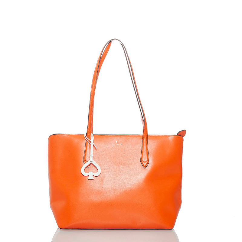 ケイトスペード トートバッグ オレンジ レザー レディース Kate Spade 【中古】