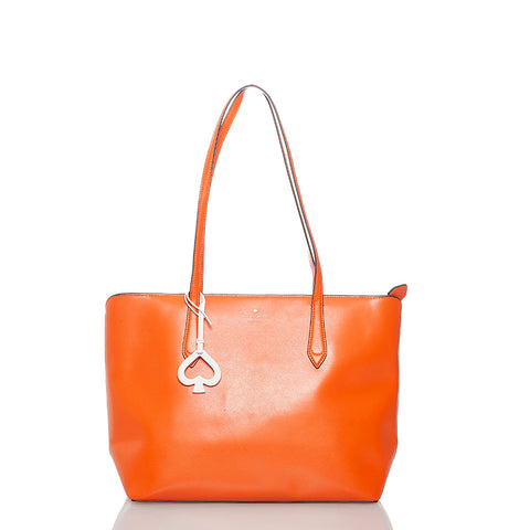 ケイトスペード トートバッグ オレンジ レザー レディース Kate Spade 【中古】