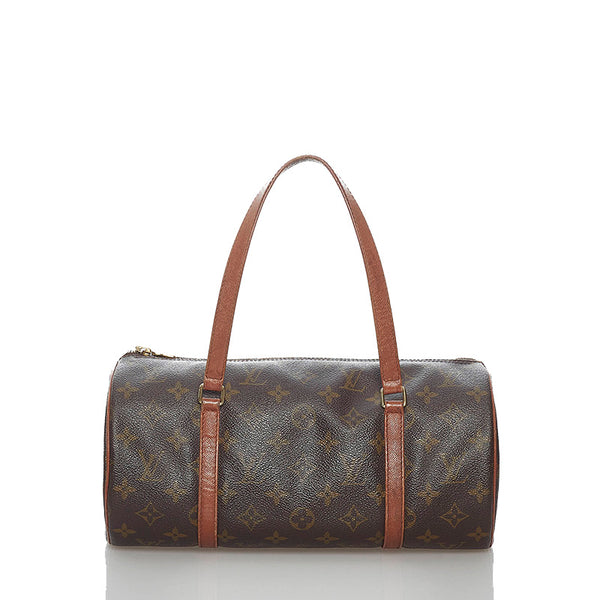 ルイ ヴィトン モノグラム パピヨン M51385 ブラウン PVC レザー ハンドバッグ レディース LOUIS VUITTON 【中古】