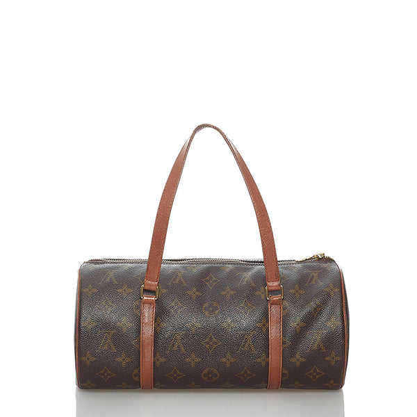 ルイ ヴィトン モノグラム パピヨン M51385 ブラウン PVC レザー ハンドバッグ レディース LOUIS VUITTON 【中古】