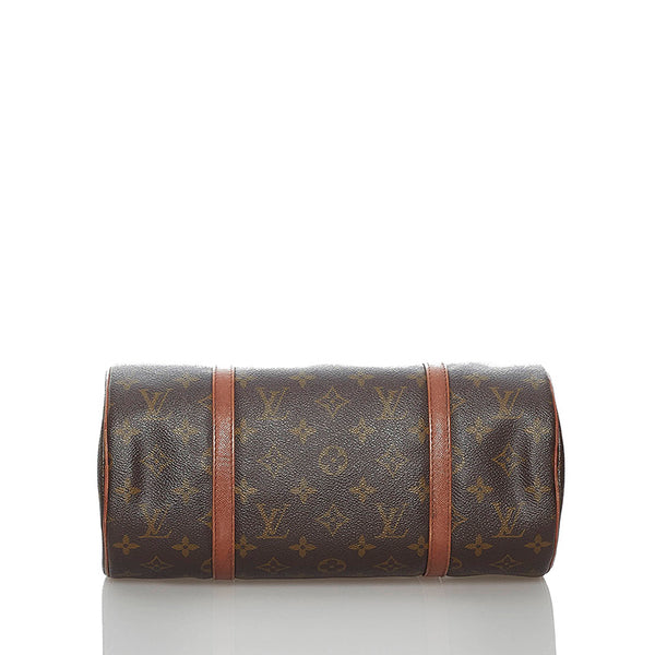 ルイ ヴィトン モノグラム パピヨン M51385 ブラウン PVC レザー ハンドバッグ レディース LOUIS VUITTON 【中古】