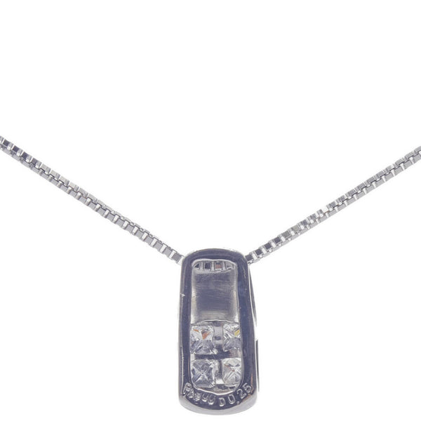 Pt900 プラチナ Pt850 プラチナ ダイヤ0.25ct ネックレス レディース 【中古】