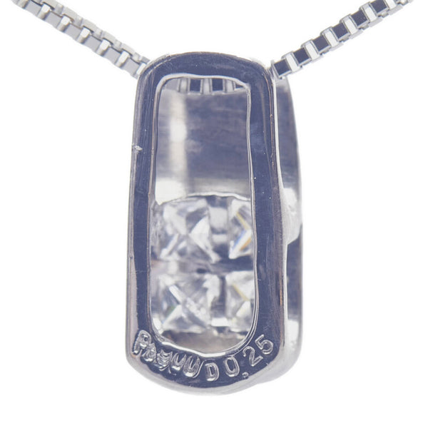 Pt900 プラチナ Pt850 プラチナ ダイヤ0.25ct ネックレス レディース 【中古】