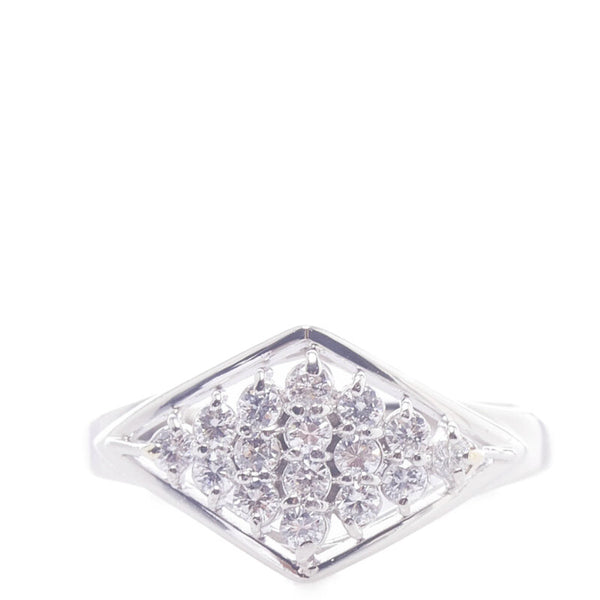 Pt900 プラチナ ダイヤ0.26ct リング 指輪 レディース 9.5号 【中古】