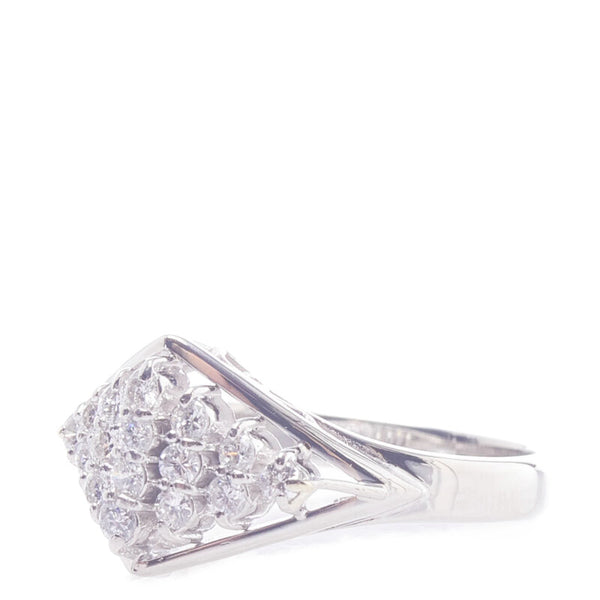 Pt900 プラチナ ダイヤ0.26ct リング 指輪 レディース 9.5号 【中古】
