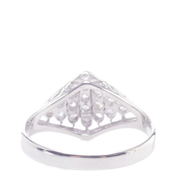 Pt900 プラチナ ダイヤ0.26ct リング 指輪 レディース 9.5号 【中古】