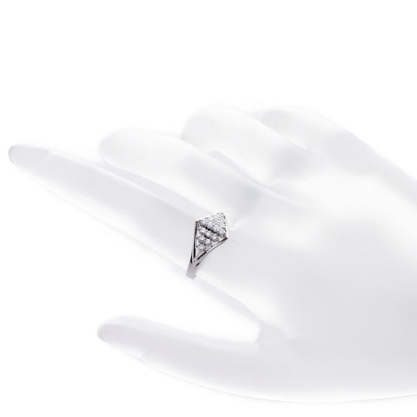 Pt900 プラチナ ダイヤ0.26ct リング 指輪 レディース 9.5号 【中古】