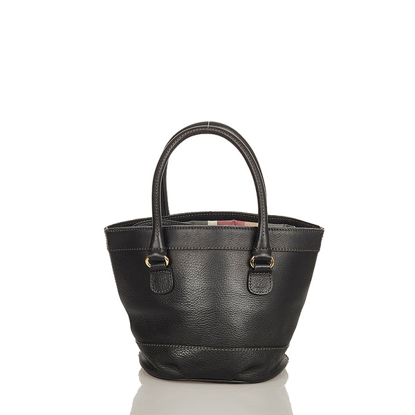 バーバリーブルーレーベル ブラック レザー ハンドバッグ ショルダーバッグ 2WAY レディース BURBERRY BLUE LABEL 【中古】