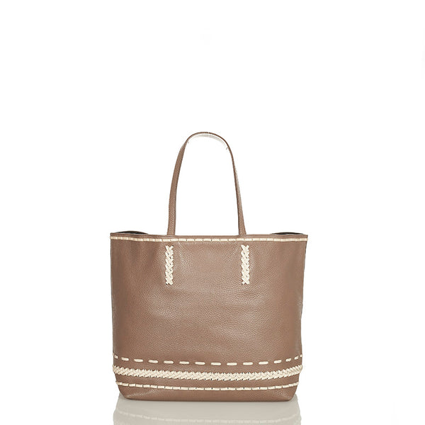 トッズ ジプシー グレージュ レザー トートバッグ レディース TOD’S 【中古】