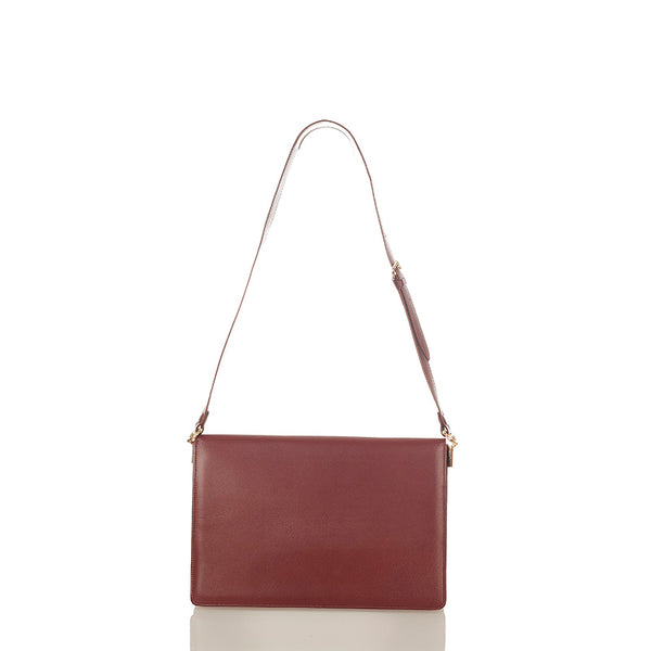 カルティエ マスト ボルドー レザー ショルダーバッグ レディース CARTIER 【中古】