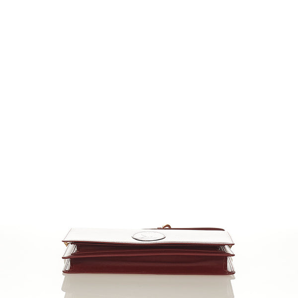 カルティエ マスト ボルドー レザー ショルダーバッグ レディース CARTIER 【中古】