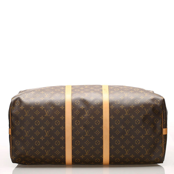 ルイ ヴィトン モノグラム キーポルバンドリエール 60 M41412 ブラウン PVC レザー ボストンバッグ ユニセックス LOUIS VUITTON 中古