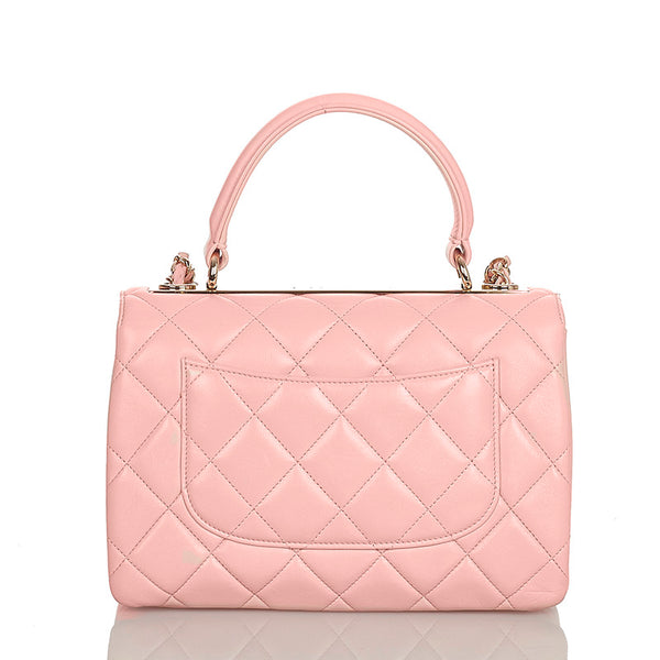シャネル マトラッセ トレンディCC ピンク ラムスキン ハンドバッグ ショルダーバッグ 2WAY レディース CHANEL 【中古】