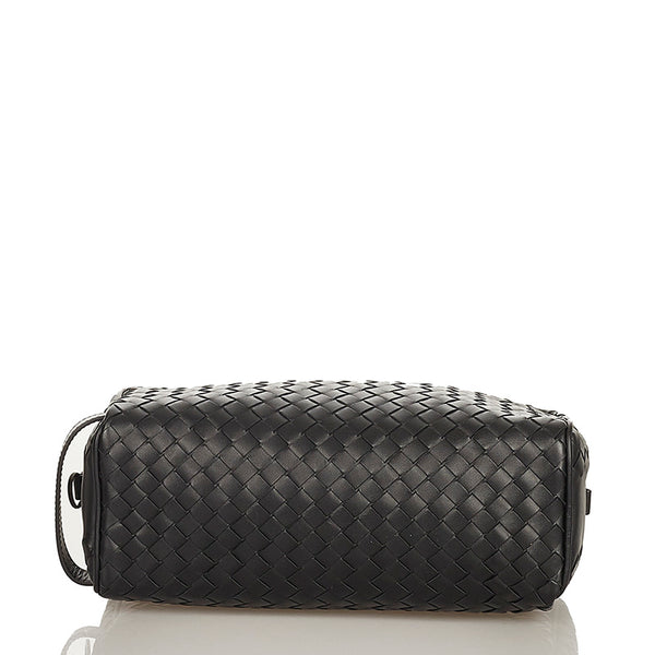 ボッテガヴェネタ イントレチャート ブラック レザー セカンドバッグ メンズ BOTTEGAVENETA 【中古】