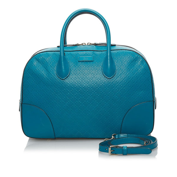 グッチ ディアマンテ ハンドバッグ 354332 ターコイズブルー レザー レディース GUCCI 【中古】