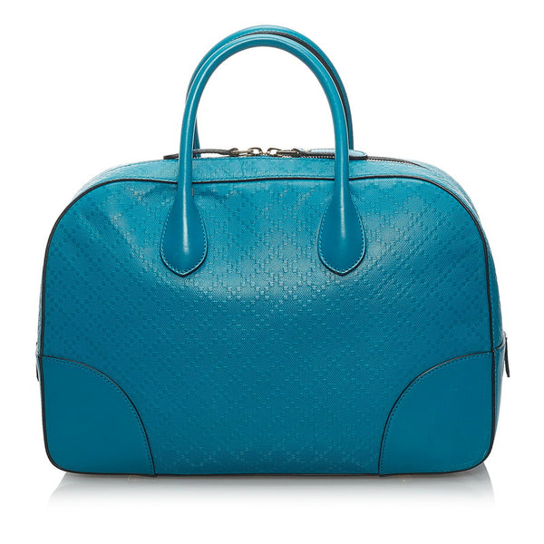 グッチ ディアマンテ ハンドバッグ 354332 ターコイズブルー レザー レディース GUCCI 【中古】
