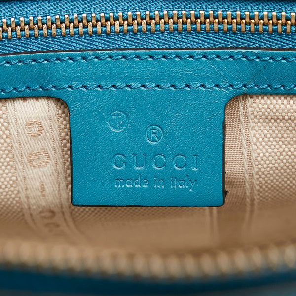 グッチ ディアマンテ ハンドバッグ 354332 ターコイズブルー レザー レディース GUCCI 【中古】