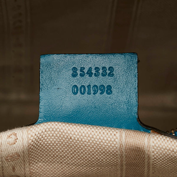 グッチ ディアマンテ ハンドバッグ 354332 ターコイズブルー レザー レディース GUCCI 【中古】