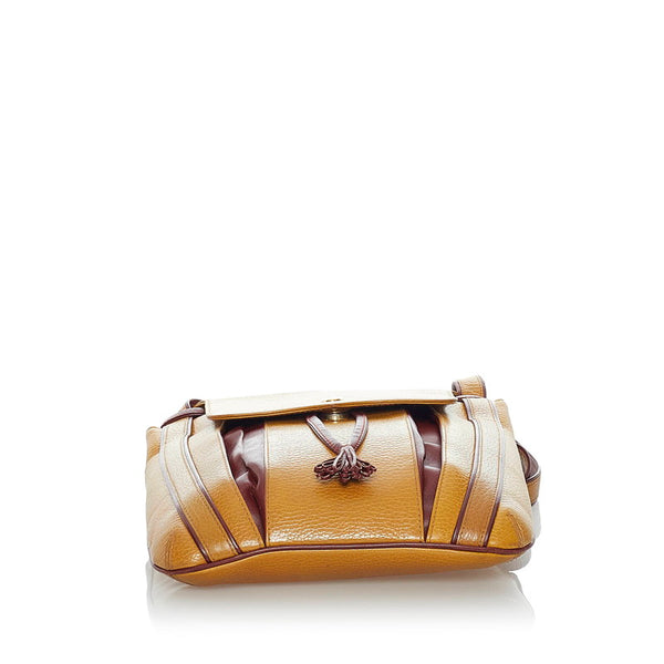 カルティエ マスト 斜め掛け ショルダーバッグ マスタード ボルドー レザー レディース CARTIER 【中古】