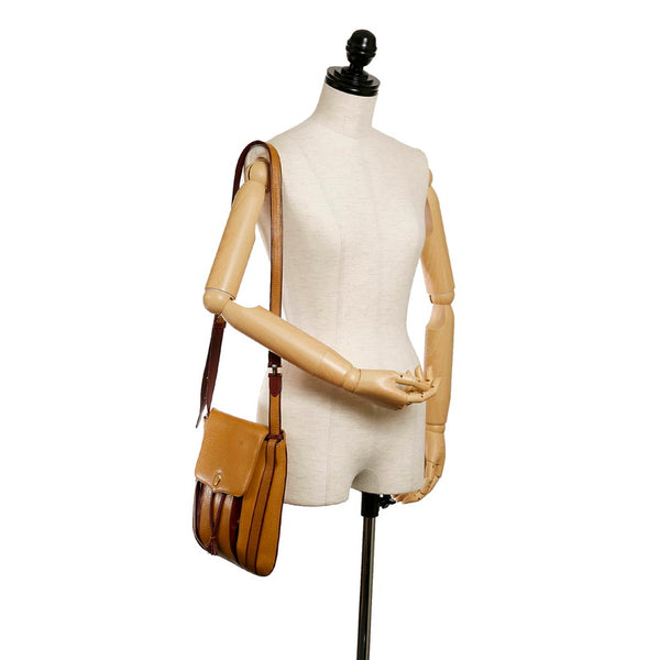 カルティエ マスト 斜め掛け ショルダーバッグ マスタード ボルドー レザー レディース CARTIER 【中古】