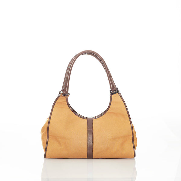 グッチ ジャッキー 002 1067 ベージュ ブラウン キャンバス レザー ショルダーバッグ レディース GUCCI 【中古】