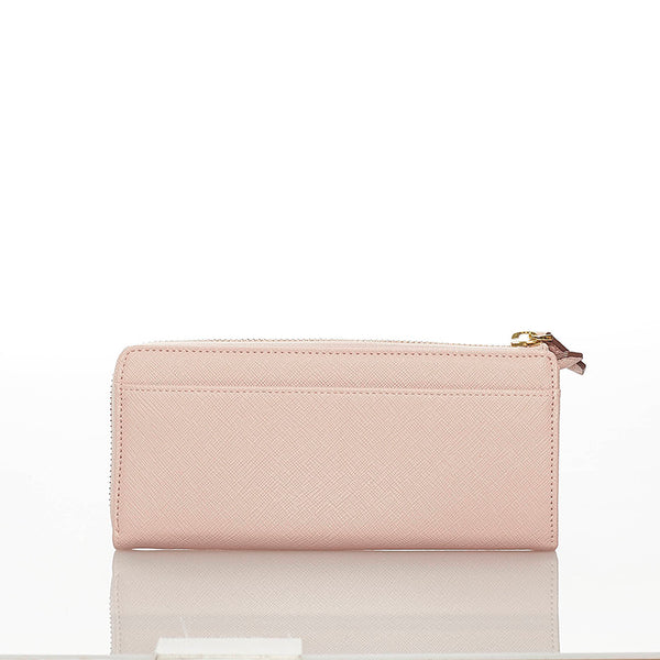 サマンサタバサ ピンク レザー ラウンドファスナー 長財布 レディース Samantha Thavasa 【中古】