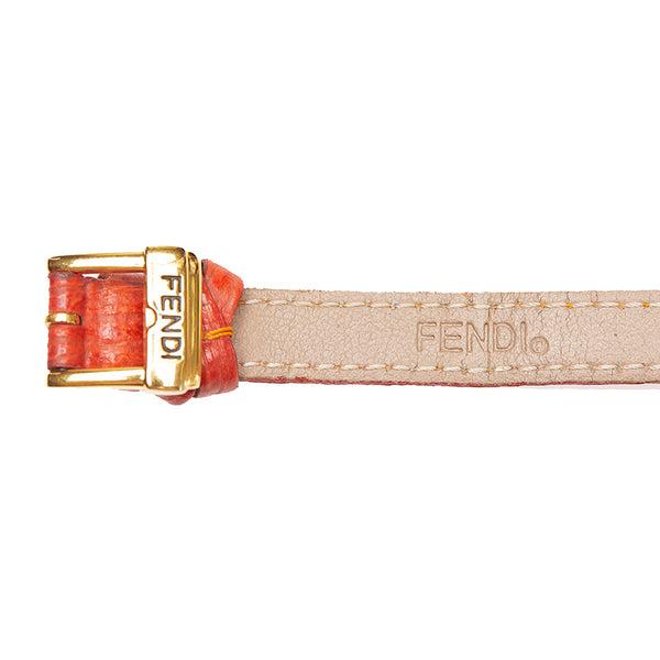 フェンディ ゴールド メッキ 腕時計 レディース FENDI クオーツ ホワイト文字盤 【中古】