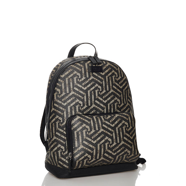 グッチ GGカレイド 406370 ブラウン ブラック PVC レザー リュック バックパック メンズ GUCCI 【中古】