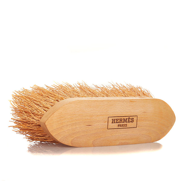 エルメス 馬用手入れブラシ ブラウン ウッド ストロー その他雑貨 レディース HERMES 【中古】