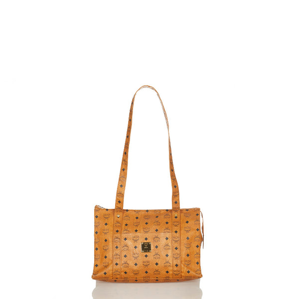 エム シー エム ブラウン レザー トートバッグ レディース MCM 【中古】