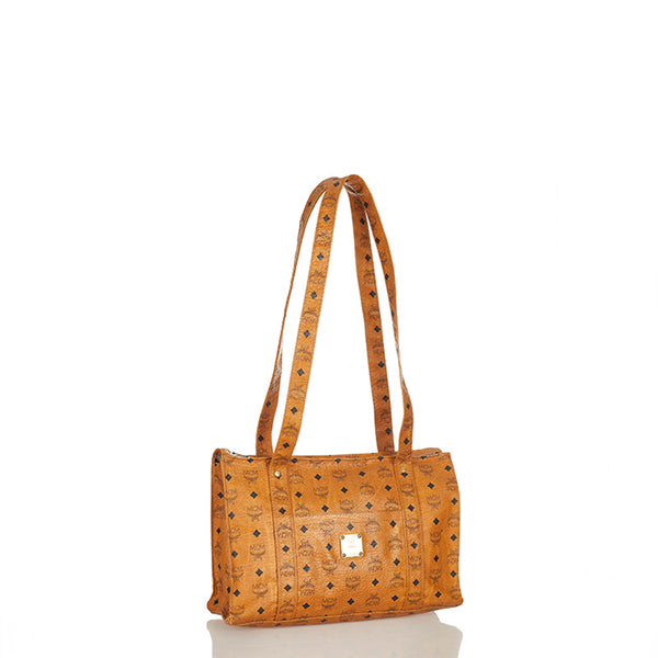 エム シー エム ブラウン レザー トートバッグ レディース MCM 【中古】