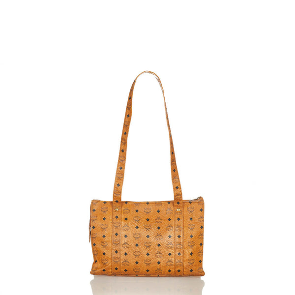 エム シー エム ブラウン レザー トートバッグ レディース MCM 【中古】