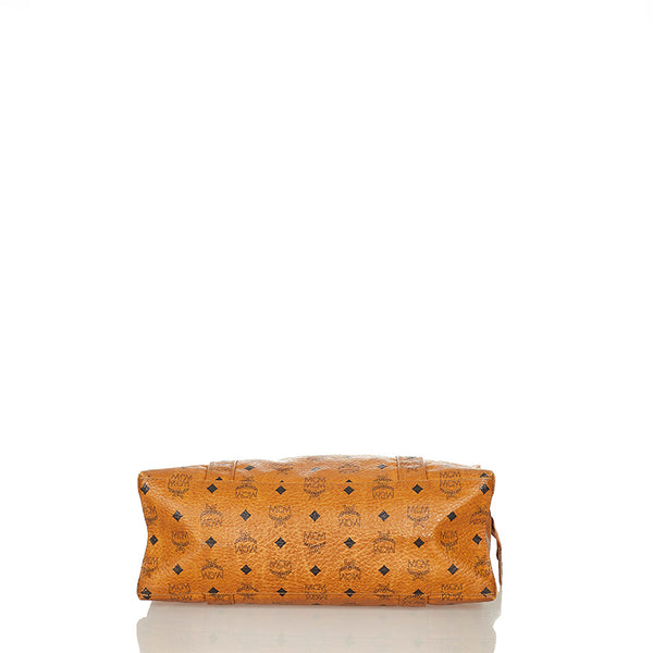 エム シー エム ブラウン レザー トートバッグ レディース MCM 【中古】