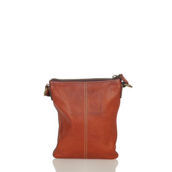 コーチ ブラウン レザー 斜め掛け ショルダーバッグ ユニセックス COACH 【中古】