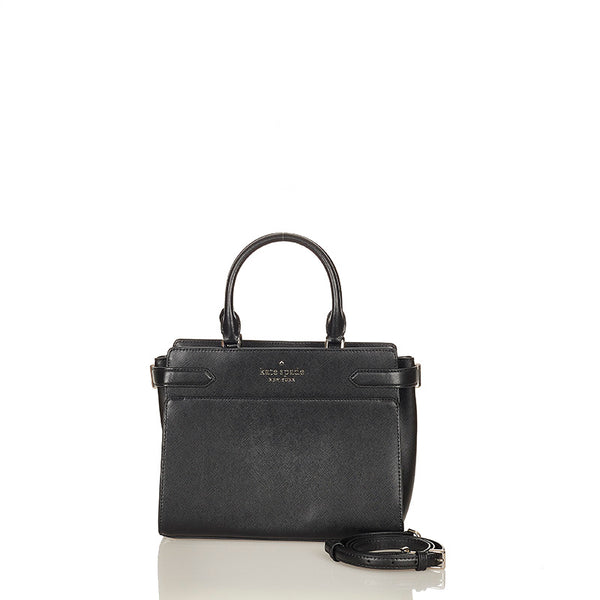 ケイトスペード サッチェル ハンドバッグ　ショルダーバッグ　2WAY WAKRU6951 ブラック レザー レディース Kate Spade 【中古】