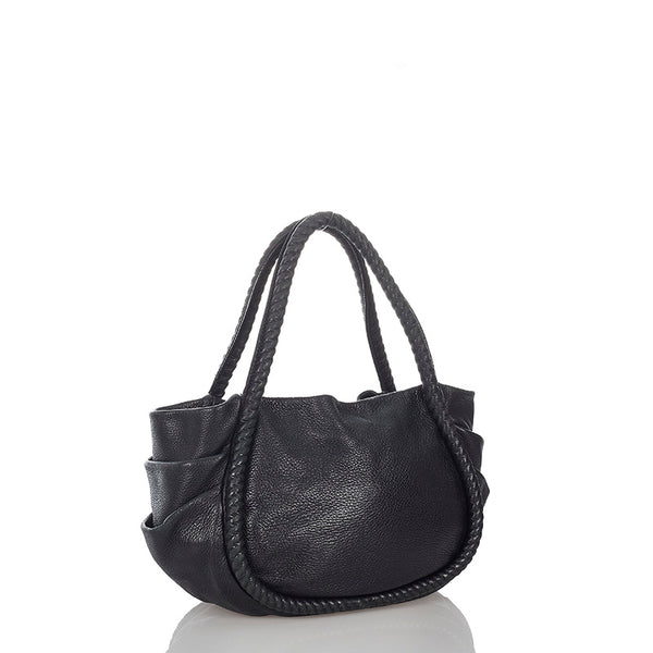 ジョルジオアルマーニ ショルダーバッグ ブラック レザー レディース GIORGIO ARMANI 【中古】