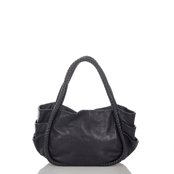 ジョルジオアルマーニ ショルダーバッグ ブラック レザー レディース GIORGIO ARMANI 【中古】