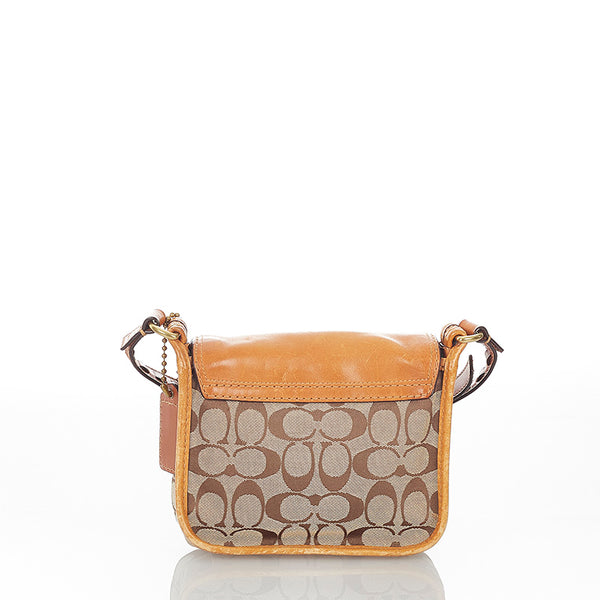 コーチ シグネチャー 11593 キャンバス レザー ショルダーバッグ レディース COACH 【中古】